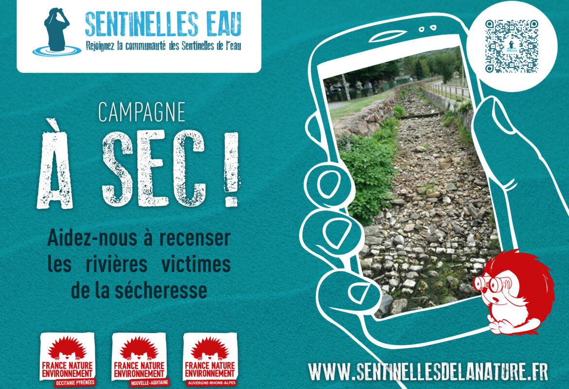 CAMPAGNE « A SEC ! » : NOS COURS D’EAU ONT BESOIN DE VOUS !