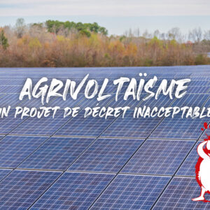 Agrivoltaïsme : un projet de décret inacceptable en l'état actuel !