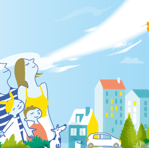 Visuel de la Journée Nationale de la Qualité de l'Air 2026 (sans texte)